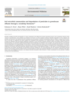 Soil microbial communities and degradation of pesticides in greenhouse effluent through a woodchip bioreactor