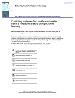 Predicting proteus effect via the user avatar bond: a longitudinal study using machine learning