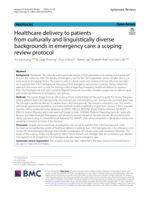 Healthcare delivery to patients from culturally and linguistically diverse backgrounds in emergency care: a scoping review protocol