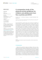 A comparative study of the physical activity guidelines for children and adolescents from five countries and WHO