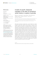 A taste of youth: Seasonal changes in the diet of immature white sharks in eastern Australia