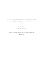 The Sense of Coherence and Associated Factors of the Lived Experience of Pregnant Patients Attending Care in a Chiropractic Practice-Based Research Network