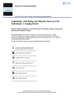 Authenticity, Well-Being, and Minority Stress in LGB Individuals: A Scoping Review