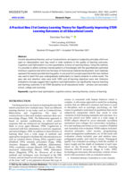 A Practical New 21st Century Learning Theory for Significantly Improving STEM Learning Outcomes at all Educational Levels