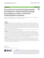 Successful and sustained implementation of a behaviour-change informed strategy for emergency nurses: a multicentre implementation evaluation