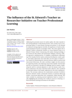 The Influence of the St. Edward’s Teacher as Researcher Initiative on Teacher Professional Learning