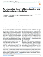 An Integrated theory of false insights and beliefs under psychedelics