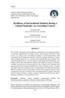 Resilience of international students during a global pandemic: An Australian context