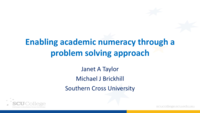 Enabling academic numeracy through a problem solving approach