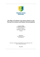 The Effect of Synthetic Grass Sports Surfaces on the Thermal Environment and Human Thermoregulation