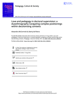 Love and pedagogy in doctoral supervision: a duoethnography navigating complex positionings within decolonising contexts