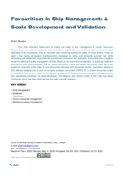 Favouritism in Ship Management: A Scale Development and Validation