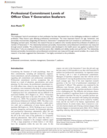 Professional Commitment Levels of Officer Class Y Generation Seafarers