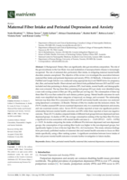 Maternal Fiber Intake and Perinatal Depression and Anxiety