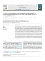 The effect of in vitro digestion on the anti-allergic, anti-inflammatory and antioxidant properties of purple rice and purple barley phenolic extracts in Caco-2 and RBL-2H3 cells