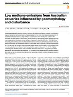 Low methane emissions from Australian estuaries influenced by geomorphology and disturbance