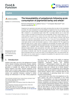 The bioavailability of polyphenols following acute consumption of pigmented barley and wheat