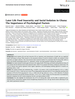 Later Life Food Insecurity and Social Isolation in Ghana: The Importance of Psychological Factors