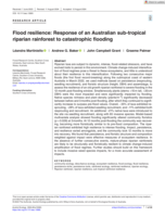Flood resilience: Response of an Australian sub‐tropical riparian rainforest to catastrophic flooding