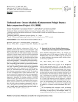 Technical note: Ocean Alkalinity Enhancement Pelagic Impact Intercomparison Project (OAEPIIP)