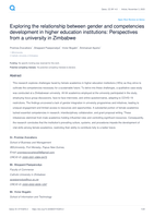 Exploring the relationship between gender and competencies development in higher education institutions: Perspectives from a university in Zimbabwe