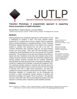 Transition Workshops: A programmatic approach to supporting theory-to-practice in health education