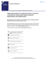 Yoga intervention for colorectal cancer survivors: a qualitative study exploring participants’ expectations and experiences
