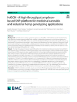 HASCH - A high-throughput amplicon-based SNP-platform for medicinal cannabis and industrial hemp genotyping applications