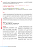 What is the dietary intake and nutritional status of Defence Members: A systematic Literature Review