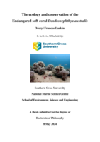 The ecology and conservation of the endangered soft coral Dendronephthya australis