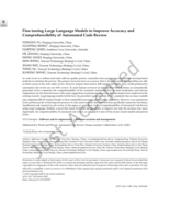 Fine-Tuning Large Language Models to Improve Accuracy and Comprehensibility of Automated Code Review