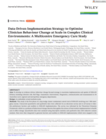 Data-Driven Implementation Strategy to Optimise Clinician Behaviour Change at Scale in Complex Clinical Environments: A Multicentre Emergency Care Study