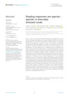 Shading responses are species-specific in thermally stressed corals