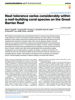 Heat tolerance varies considerably within a reef-building coral species on the Great Barrier Reef