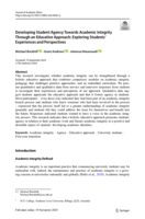 Developing Student Agency Towards Academic Integrity Through an Educative Approach: Exploring Students’ Experiences and Perspectives