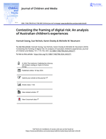 Contesting the framing of digital risk: An analysis of Australian children’s experiences