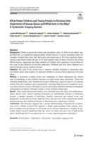 What Helps Children and Young People to Disclose their Experience of Sexual Abuse and What Gets in the Way? A Systematic Scoping Review