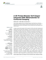 A 3D Printed Modular Soft Gripper Integrated With Metamaterials for Conformal Grasping