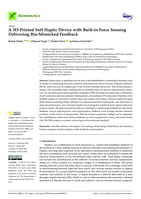 A 3D-Printed Soft Haptic Device with Built-in Force Sensing Delivering Bio-Mimicked Feedback
