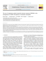 The use of respiratory patient reported outcome measures (PROMs) in the management of COPD: Perceptions of Australian osteopaths