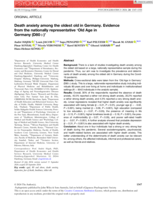 Death anxiety among the oldest old in Germany. Evidence from the nationally representative 'Old Age in Germany (D80+)