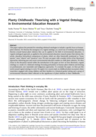 Planty Childhoods: Theorising with a Vegetal Ontology in Environmental Education Research