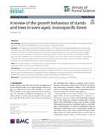 A review of the growth behaviour of stands and trees in even-aged, monospecific forest
