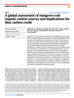 A global assessment of mangrove soil organic carbon sources and implications for blue carbon credit