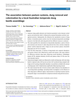 The association between pasture systems, dung removal and colonization by a local Australian temperate dung beetle assemblage