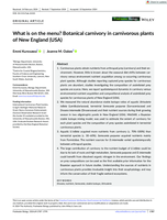 What is on the menu? Botanical carnivory in carnivorous plants of New England (USA)