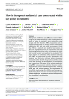 How is therapeutic residential care constructed within key policy documents?
