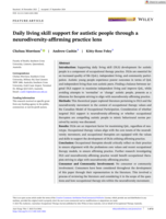 Daily living skill support for autistic people through a neurodiversity-affirming practice lens