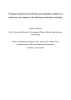 Transport dynamics of antimony and deposition patterns of antimony and arsenic in the Macleay catchment, Australia