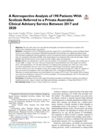 A Retrospective Analysis of 190 Patients With Scoliosis Referred to a Private Australian Clinical Advisory Service Between 2017 and 2020